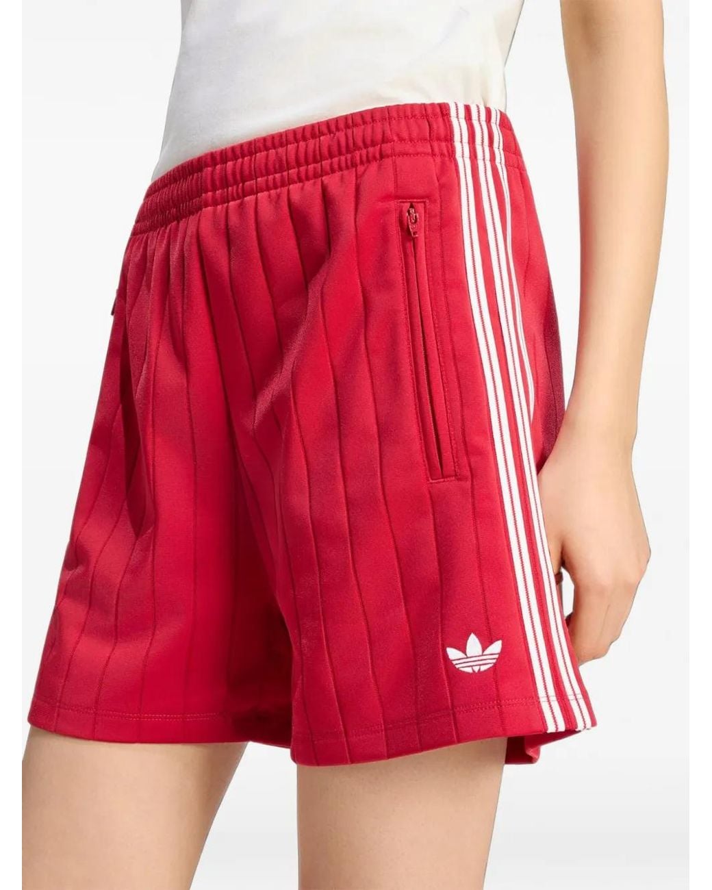 Adidas Firebird Side-Stripe Logo-Embroidered Shorts