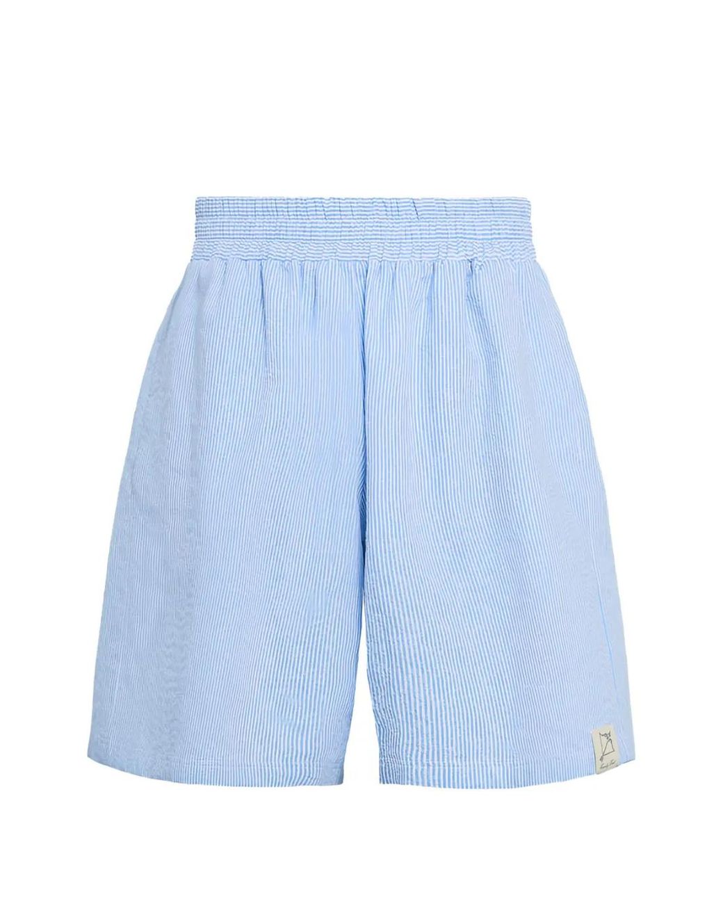 FAMILY FIRST Blue Striped Seersucker Shorts for men