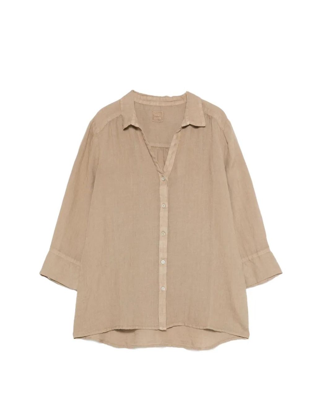 120% Lino Natural Collared Shirt