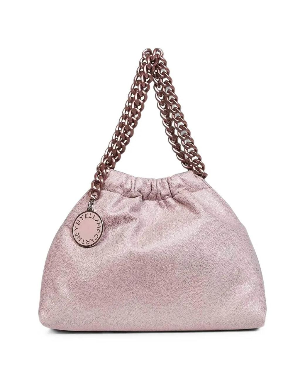 Stella McCartney Pink Diamond-Cut Chain Tote Bag