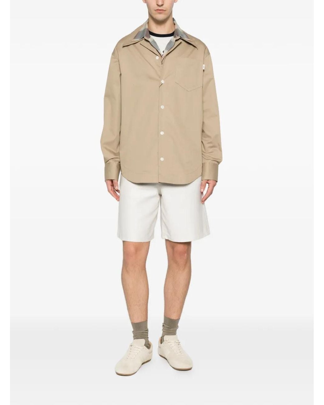 A.P.C. White Andy Bermuda Shorts for men