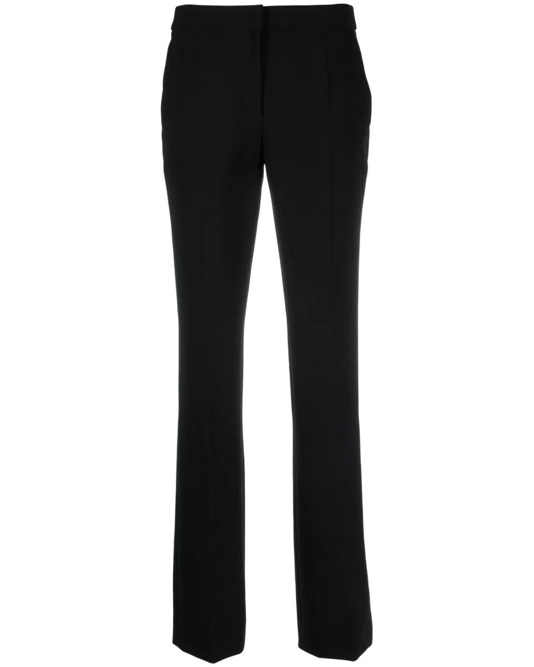Moschino Black Mid-Rise Slim-Fit Trousers