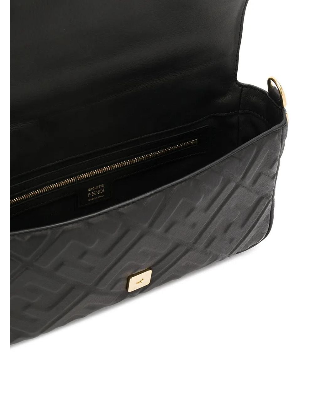 Fendi Black Baguette Ff Tote