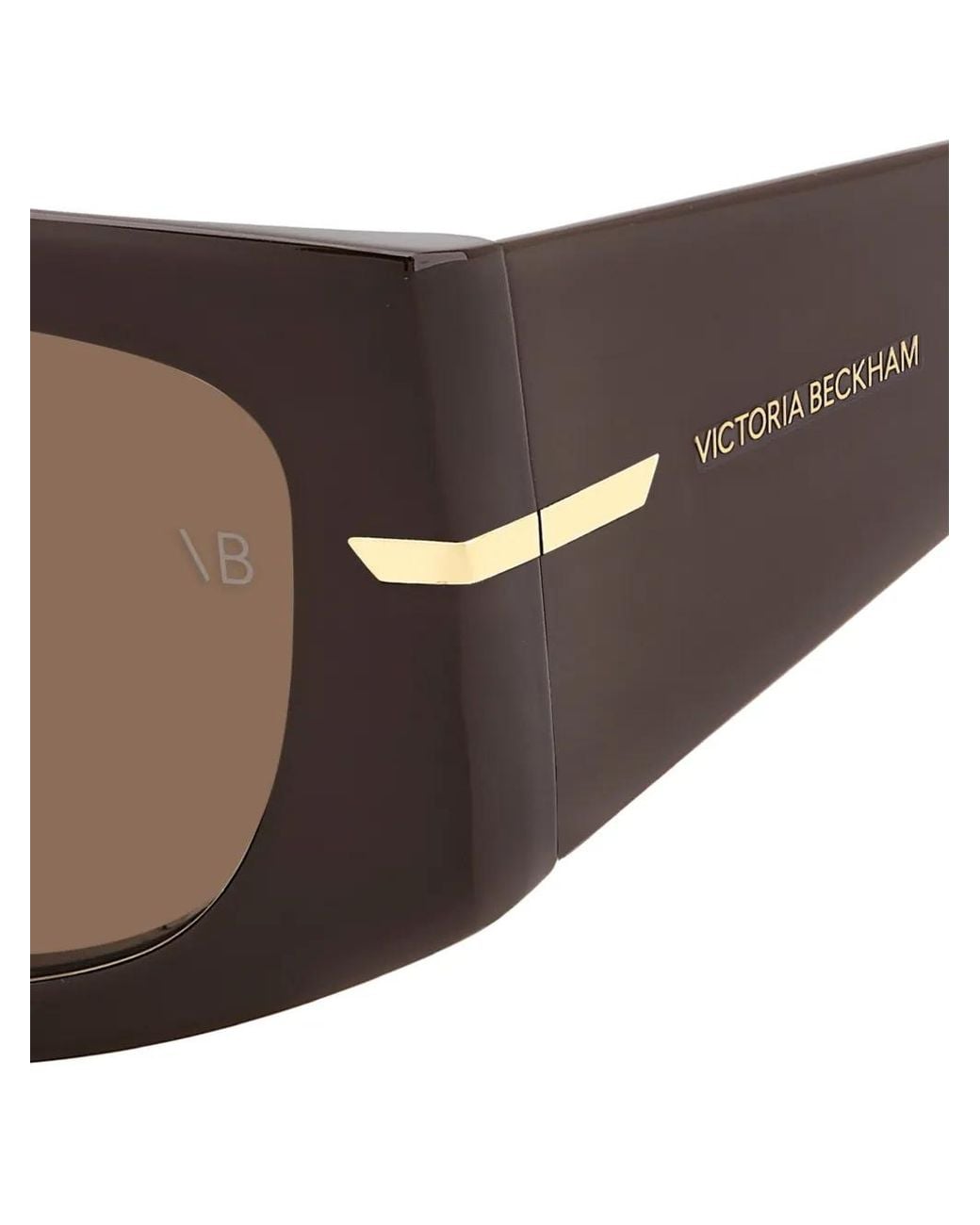 Victoria Beckham Brown Geometric-Frame Sunglasses