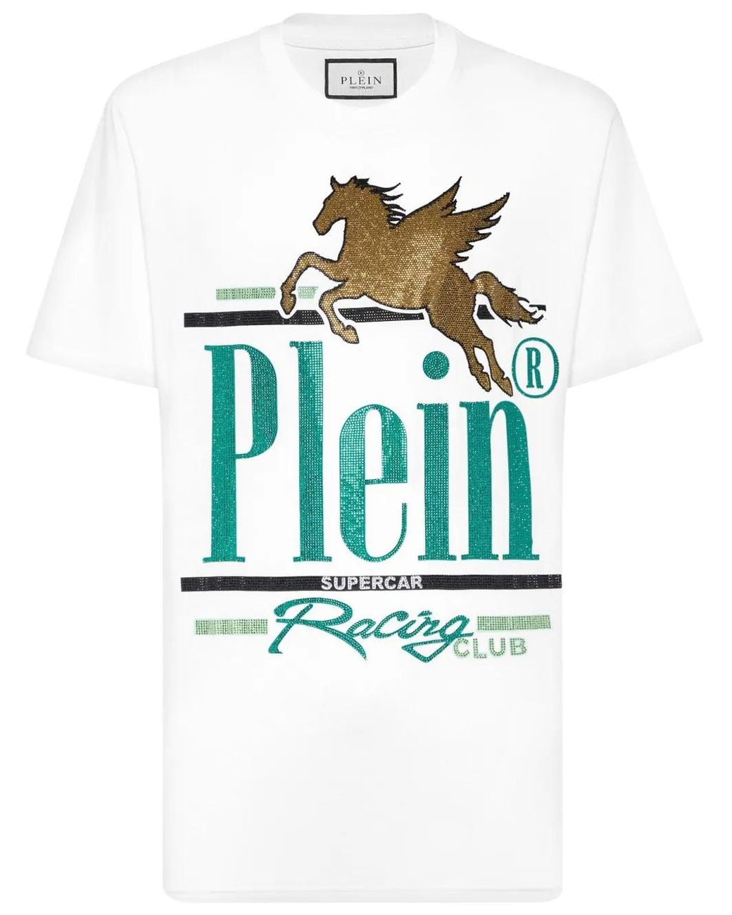 Philipp Plein White Racing Club T-Shirt for men