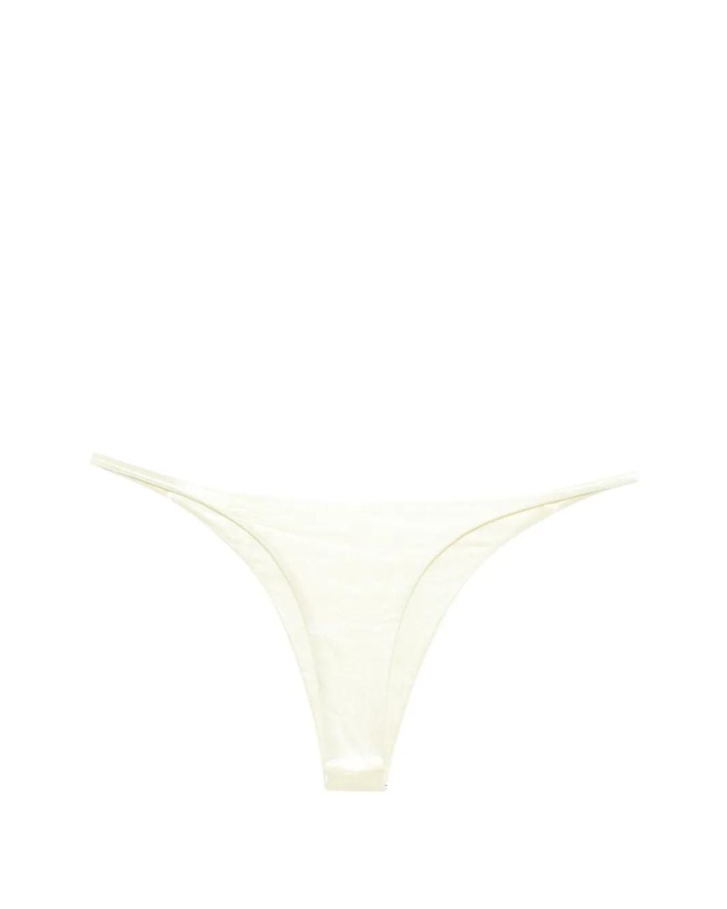 Isa Boulder White Plain Bikini Bottom