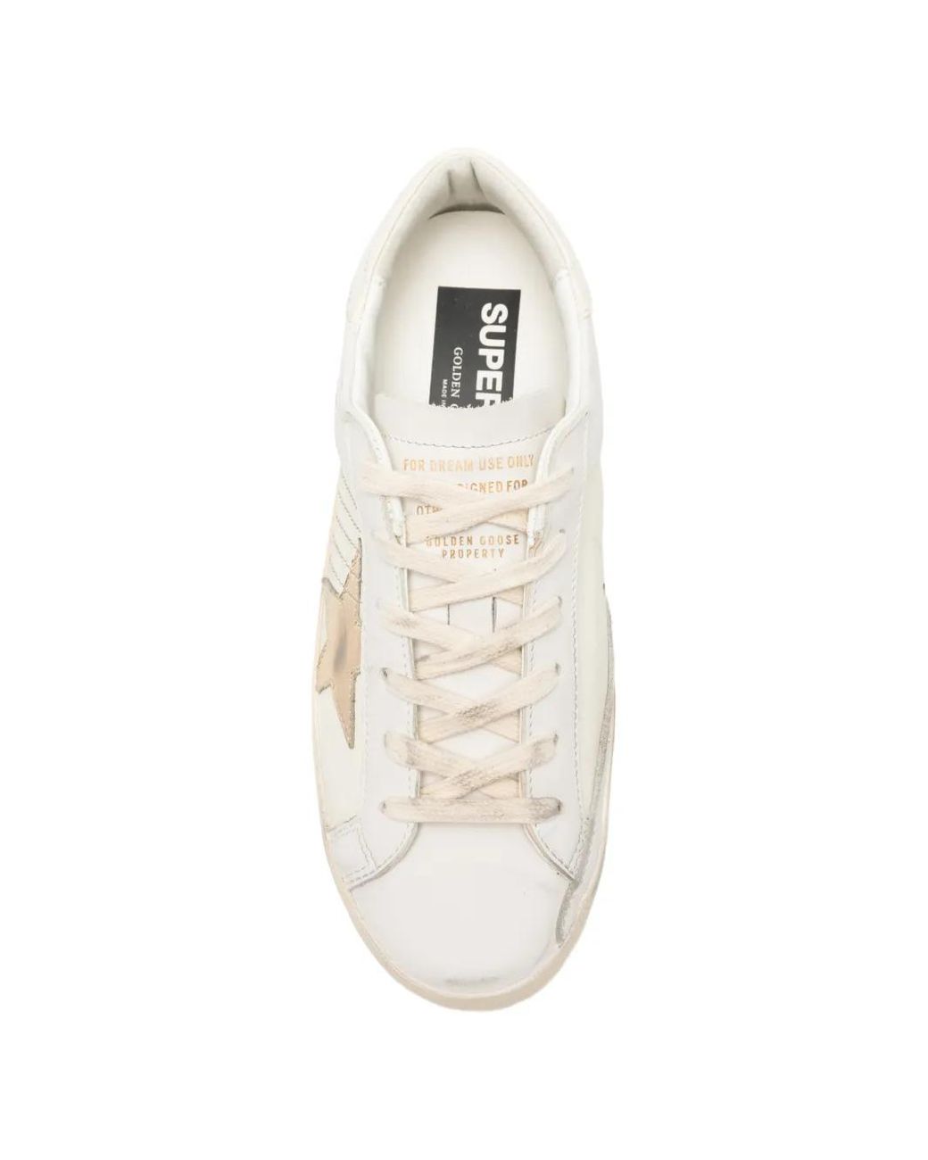 Golden Goose Deluxe Brand White Super-Star Laminated-Leather Sneakers