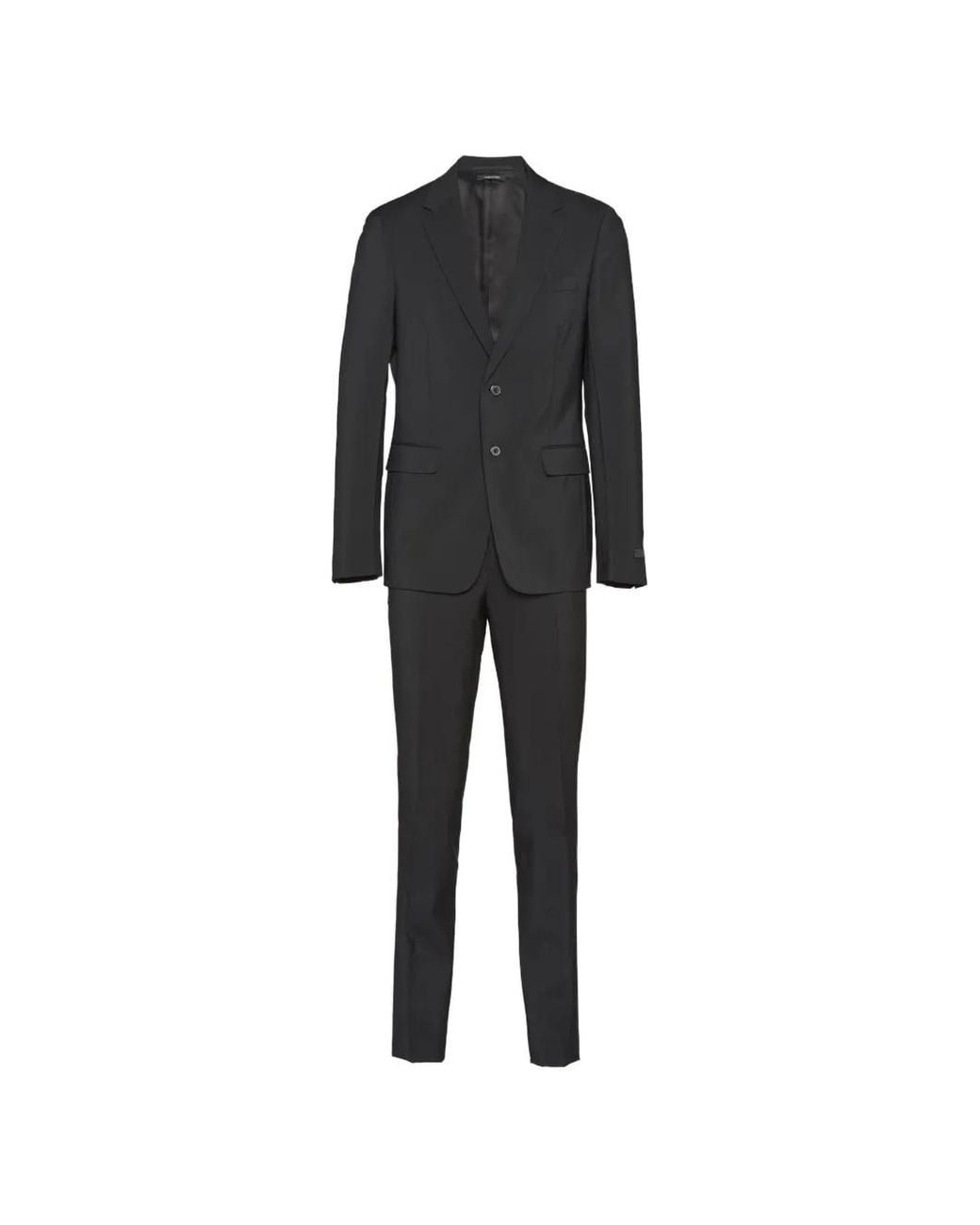 Prada Black Single-Breasted Wool And Mohair Suit for men