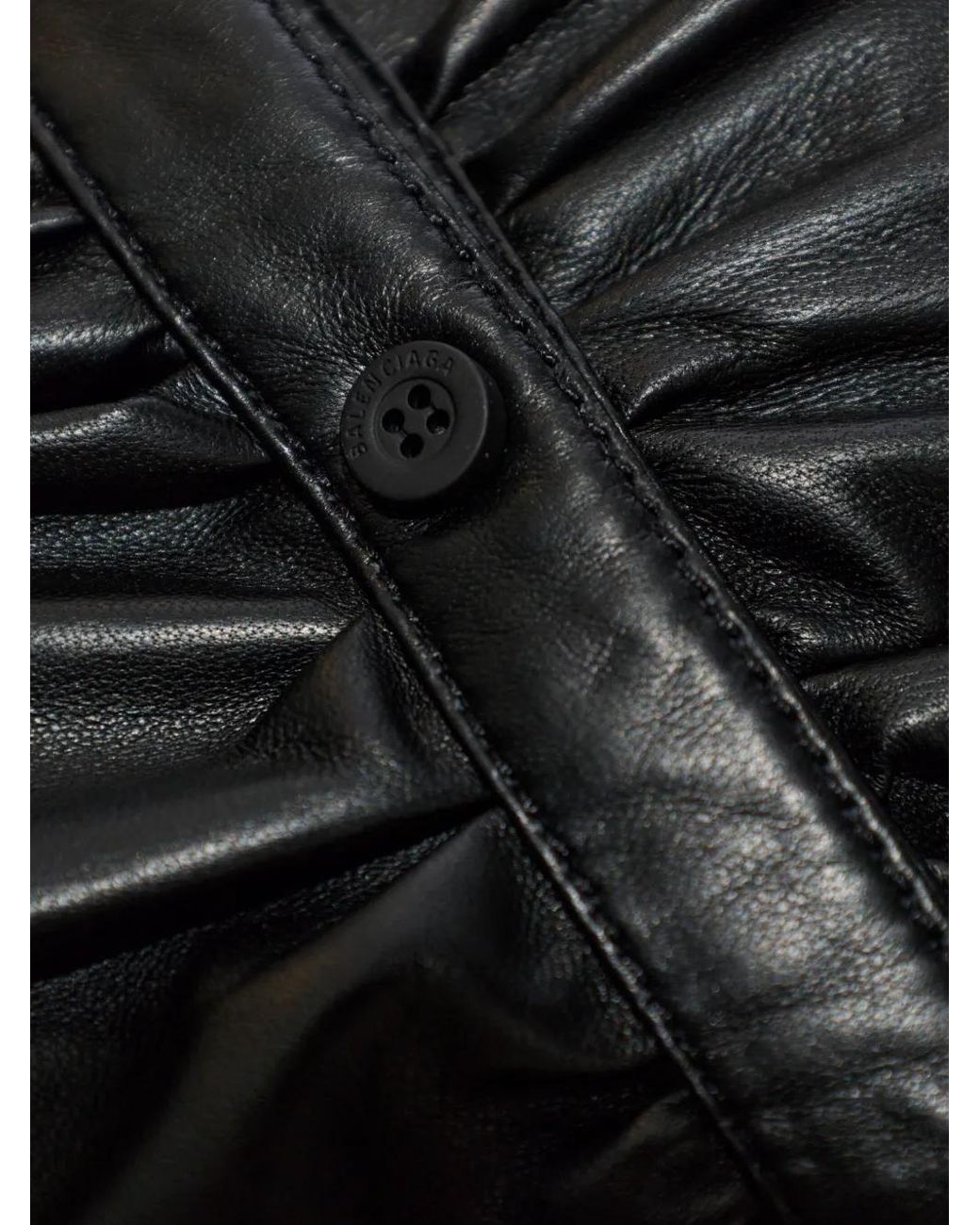 Balenciaga Black Leather Shirt