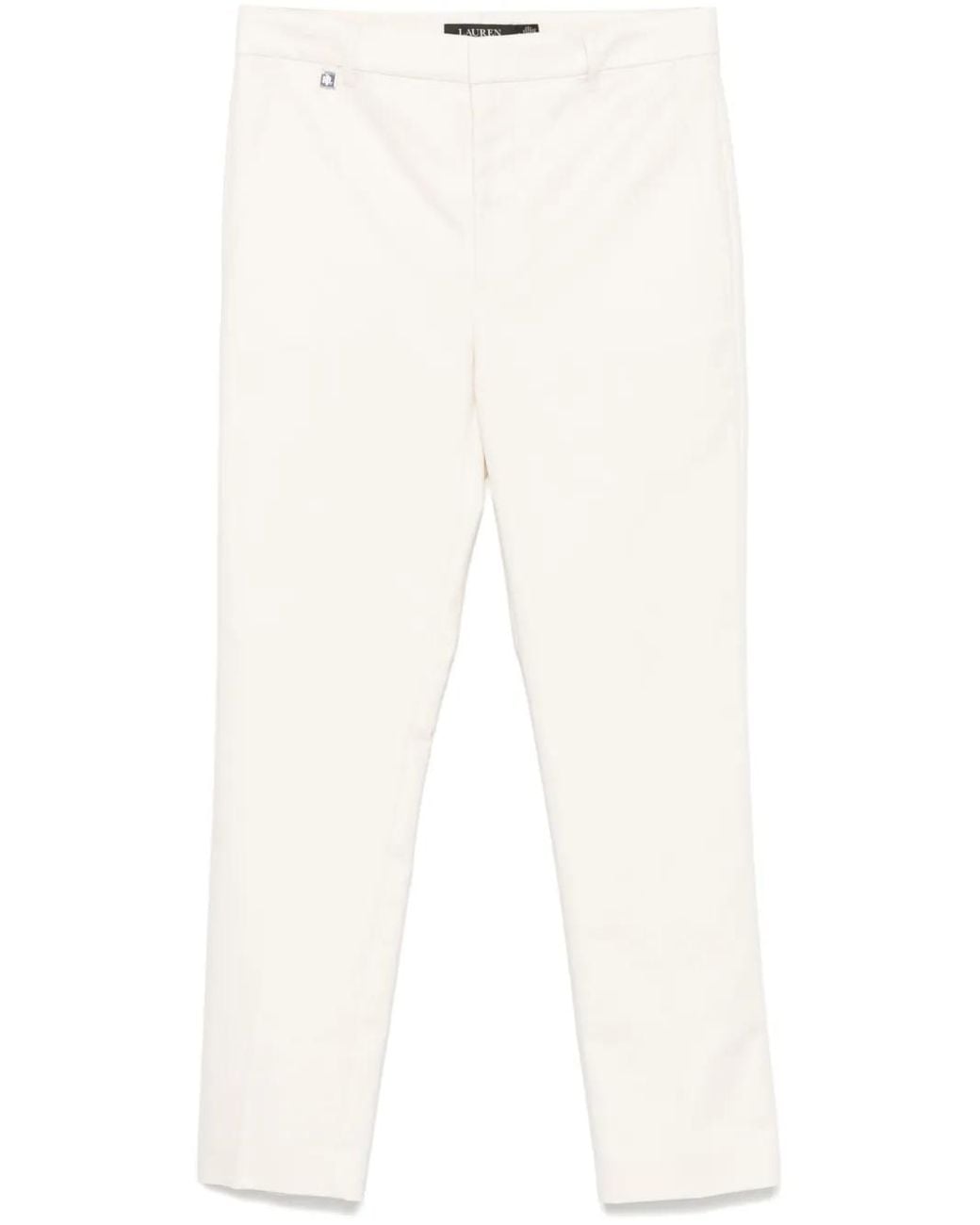 Ralph Lauren White Lakythia Slim Leg Pant