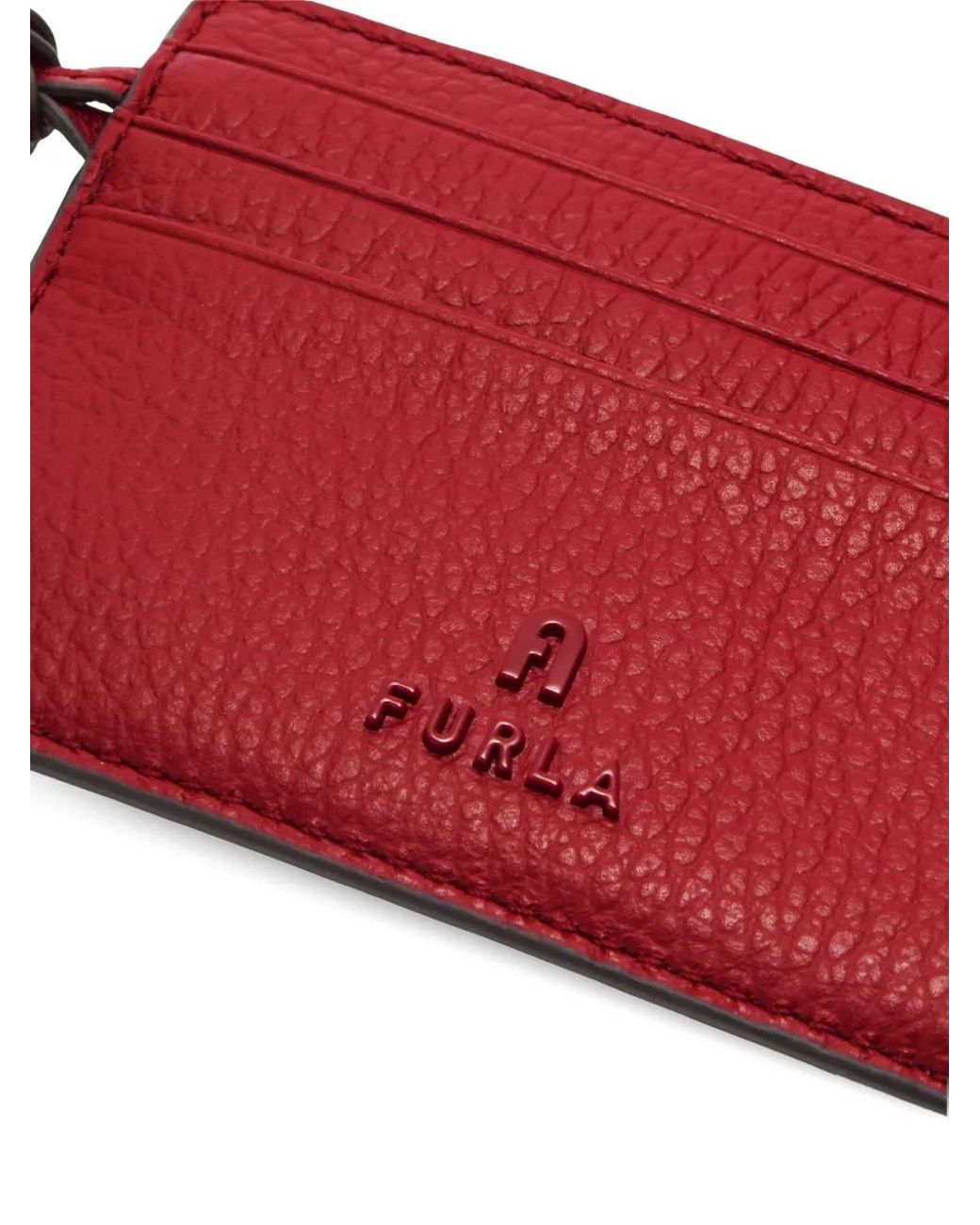 Furla Red Camelia Card Case S