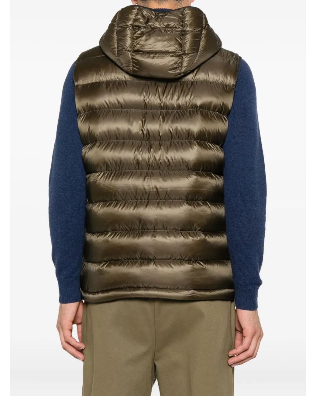 Chaleco Acolchado Con Capucha Herno de hombre de color Green