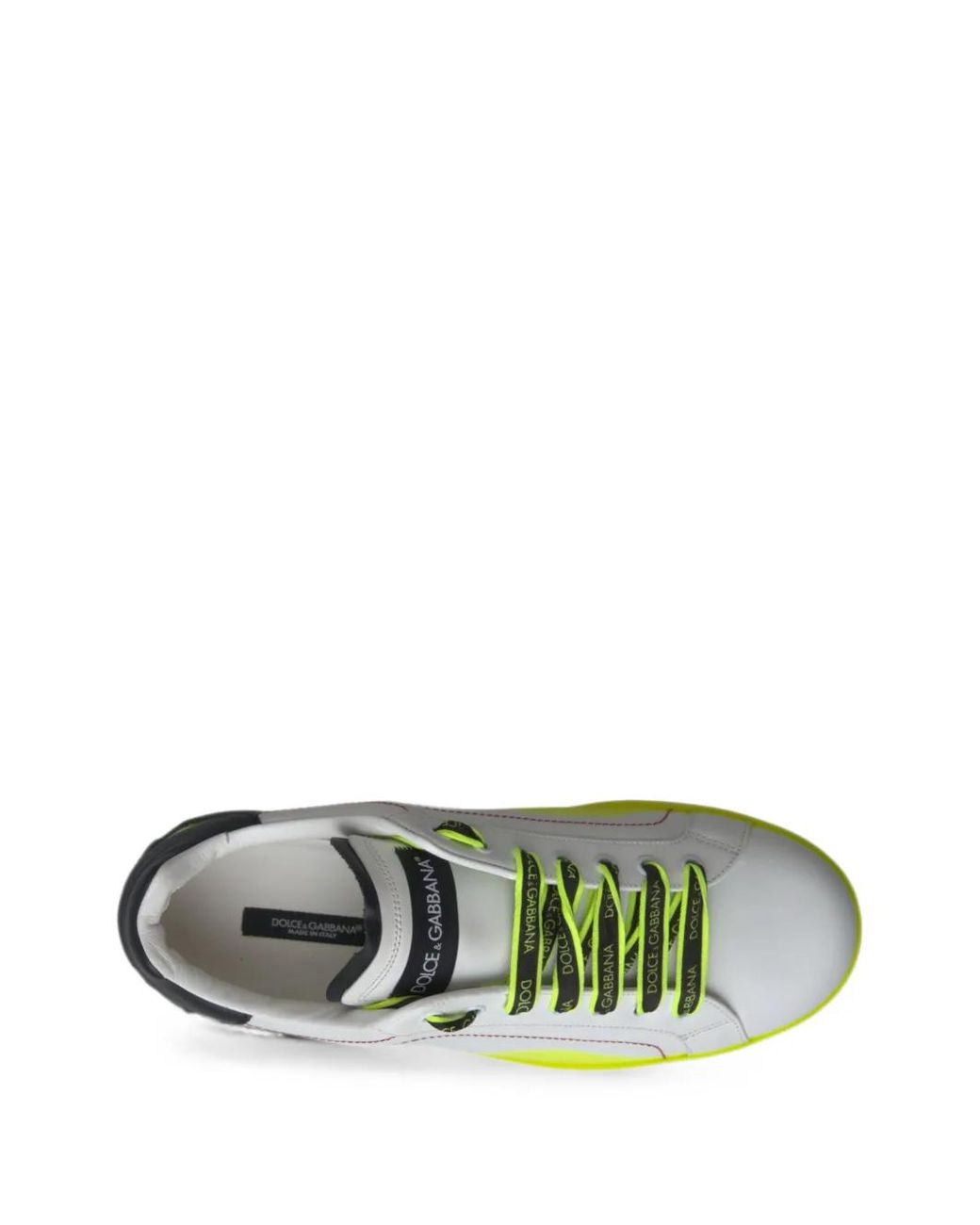 Dolce & Gabbana Yellow Baskets Portofino En Cuir for men