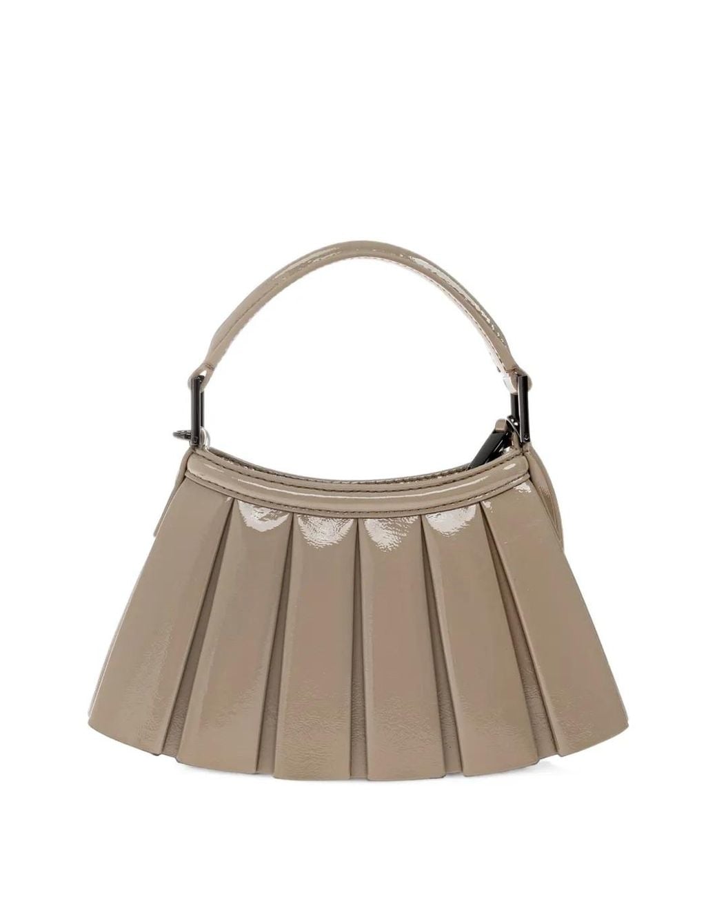 Lacoste Brown Runway Mini Patent-Leather Lenglen Purse Bag