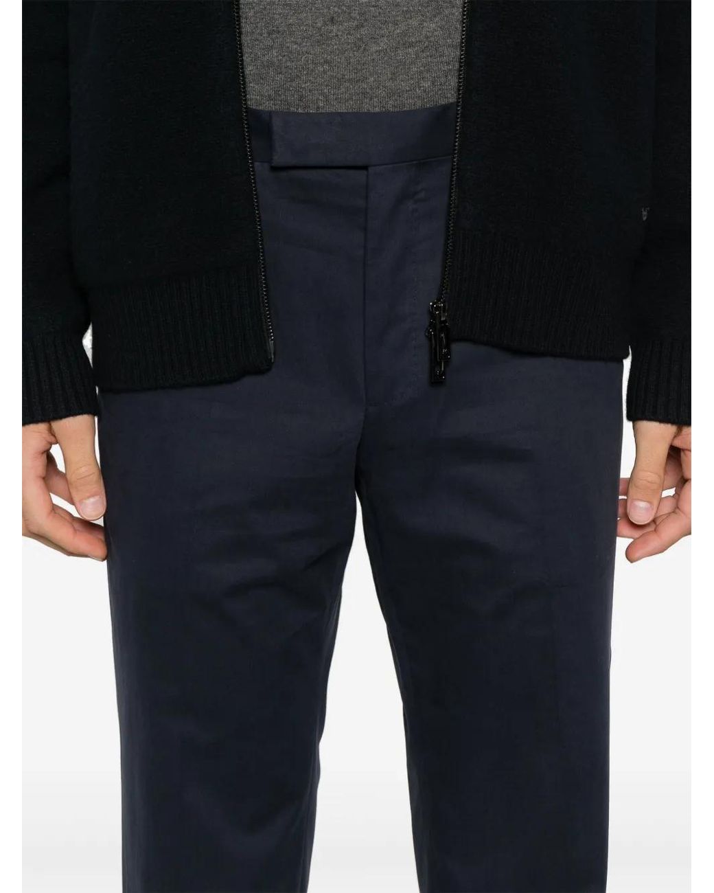 Zegna Blue Slim Trousers for men