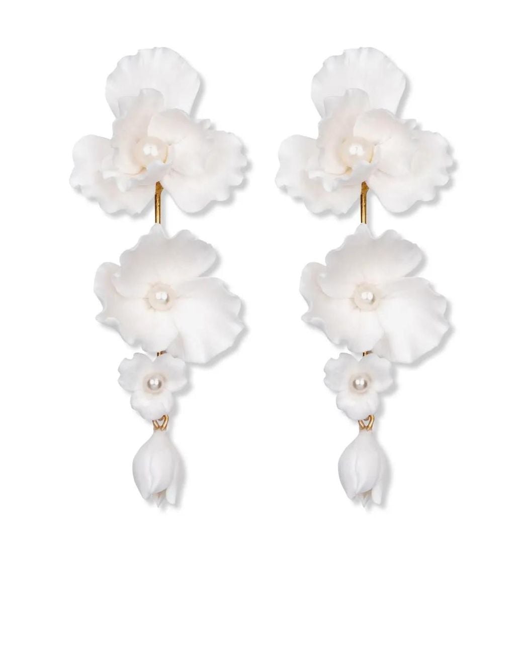 Jennifer Behr White Mariam Earrings
