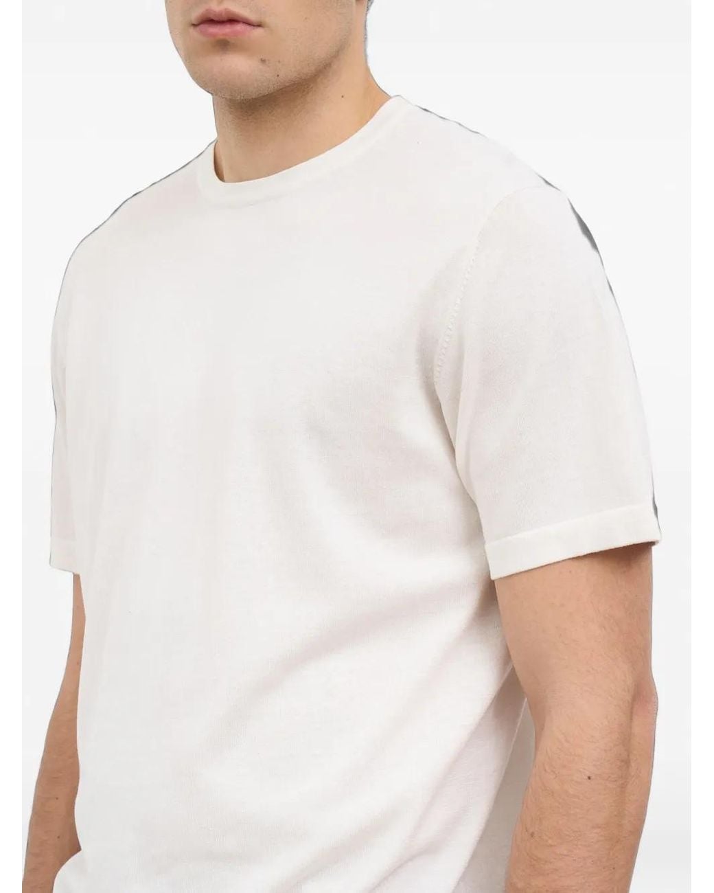 Daniele Alessandrini White Crew-Neck Short-Sleeve T-Shirt for men