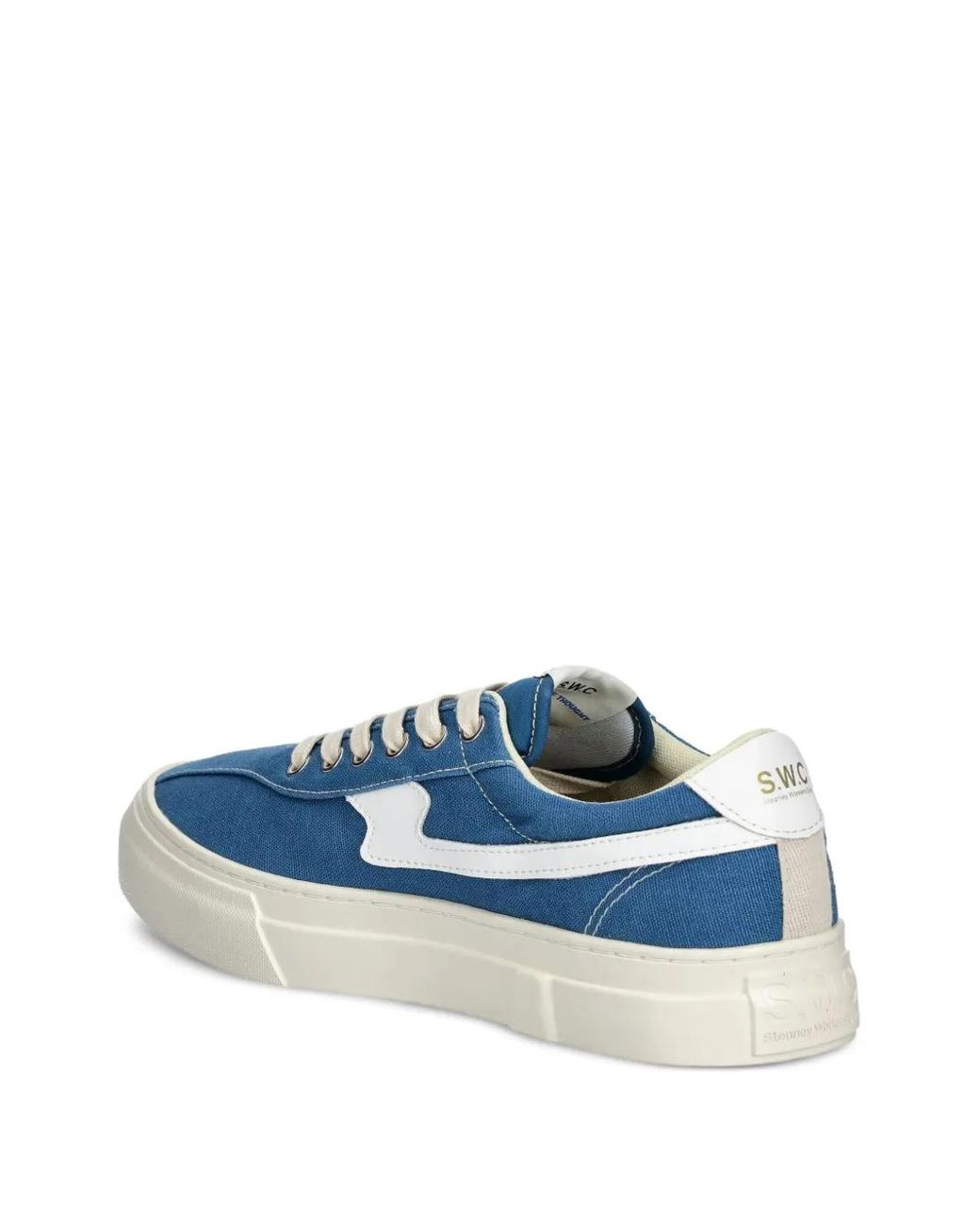 Stepney Workers Club Blue Dellow S-Strike Panelled Lace-Up Trainers