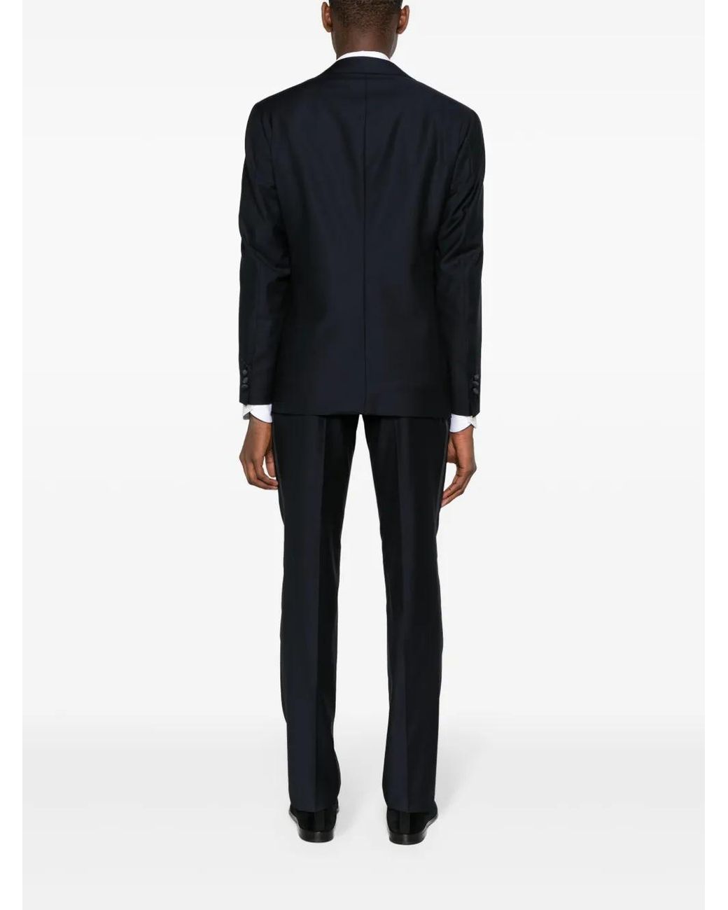 Canali Black Single-Breasted Wool Suit for men