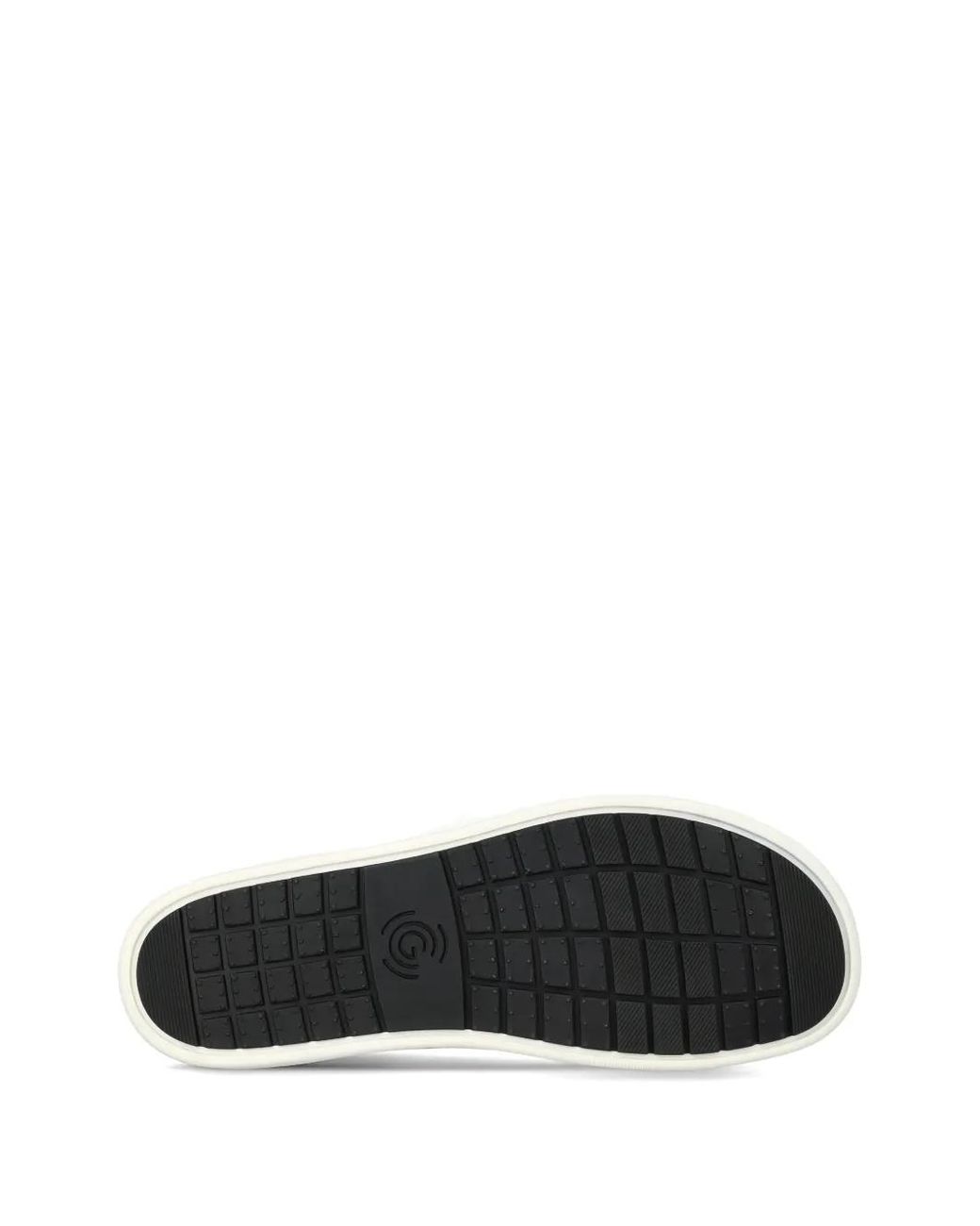 grounds Black Galaxy Leather Sneakers for men
