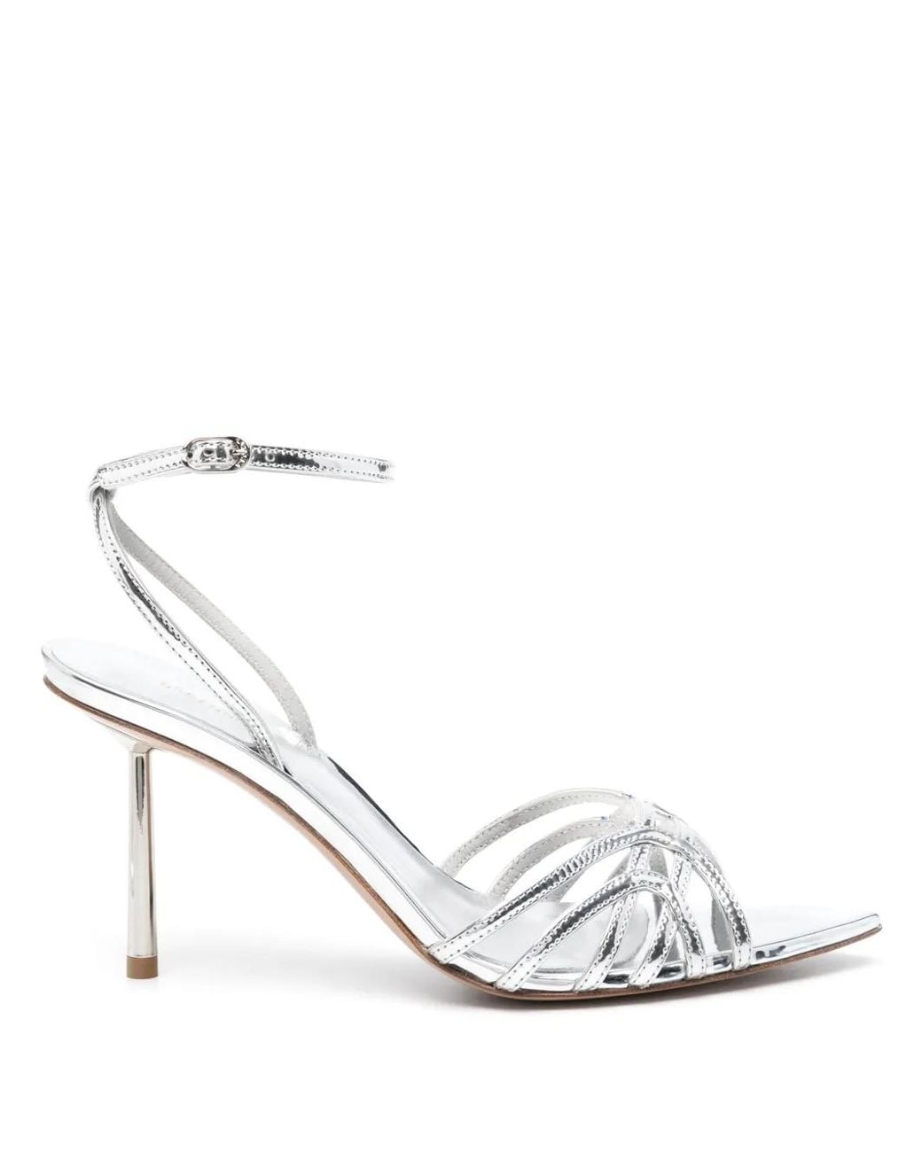 Le Silla White Bella Leather Sandals