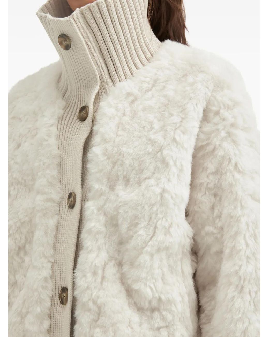 B+ AB White Button Collar Jacket