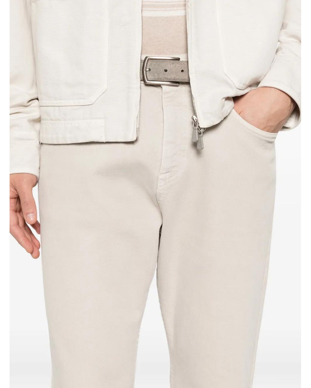 Eleventy White Pocket Jeans for men