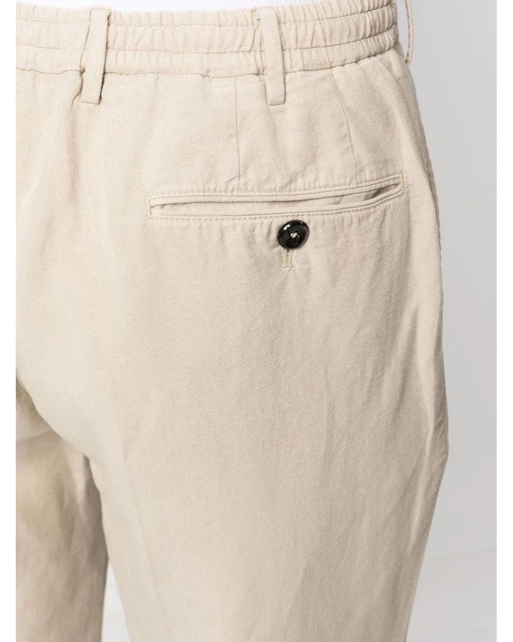 PT Torino Natural Pressed-Crease Straight Trousers for men