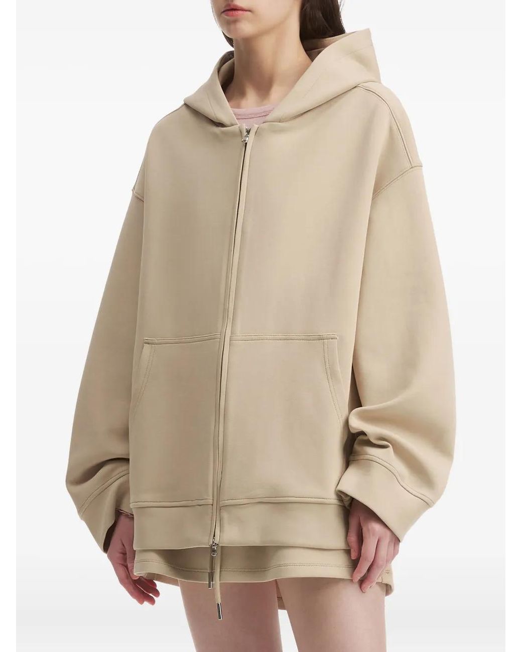 B+ AB Natural Zip-Front Hoodie