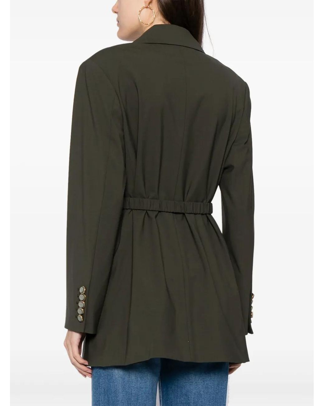 Veronica Beard Black Hutchinson Double-Breasted Trench Coat