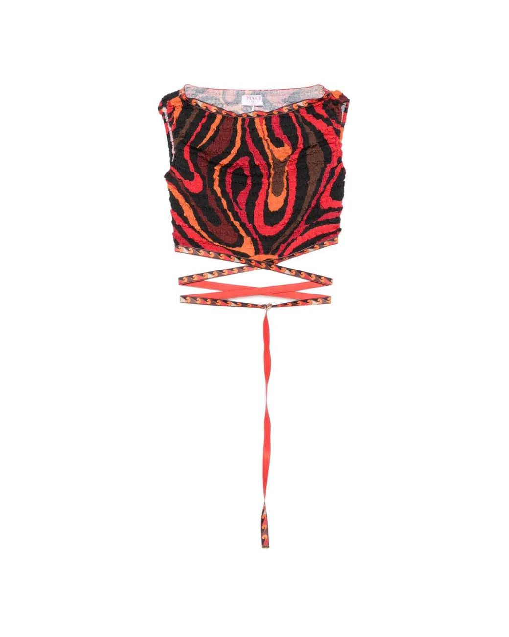 Emilio Pucci Red Sleeveless Tops