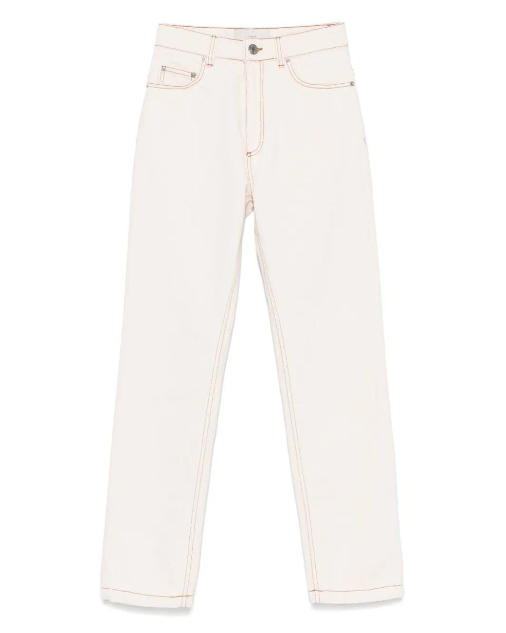 AMI White Straight Jeans