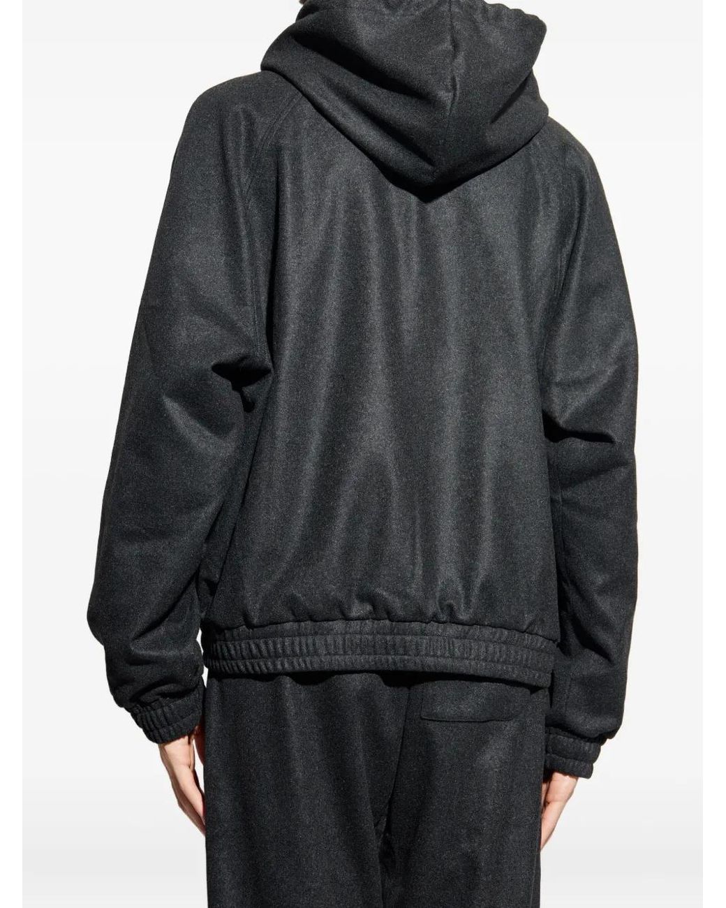 Fendi Gray Zip-Up Cashmere Hoodie for men