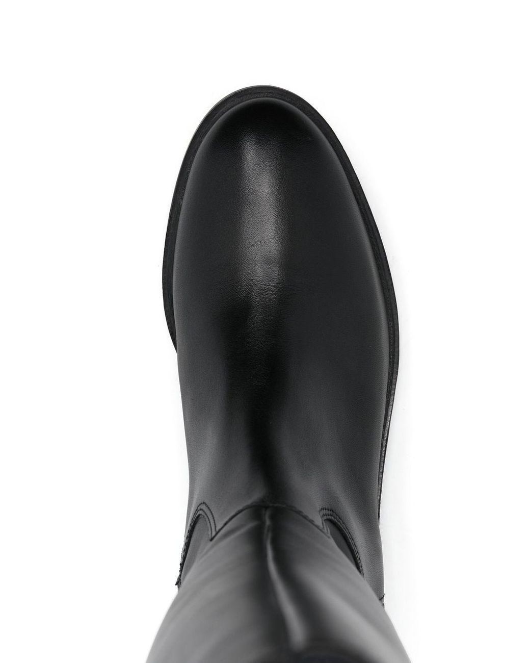 Tommy Hilfiger Knee-length Leather Boots in Black | Lyst