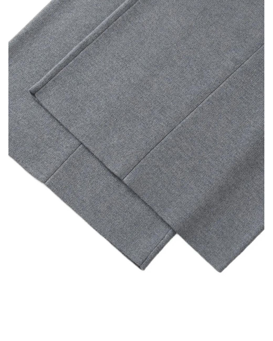 Shanghai Tang Gray Pleated Palazzo Pants