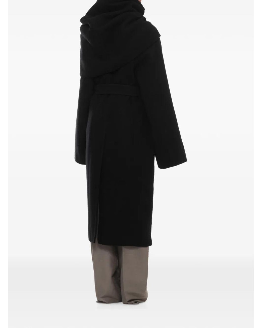 Abrigo Con Capucha Rick Owens de color Black