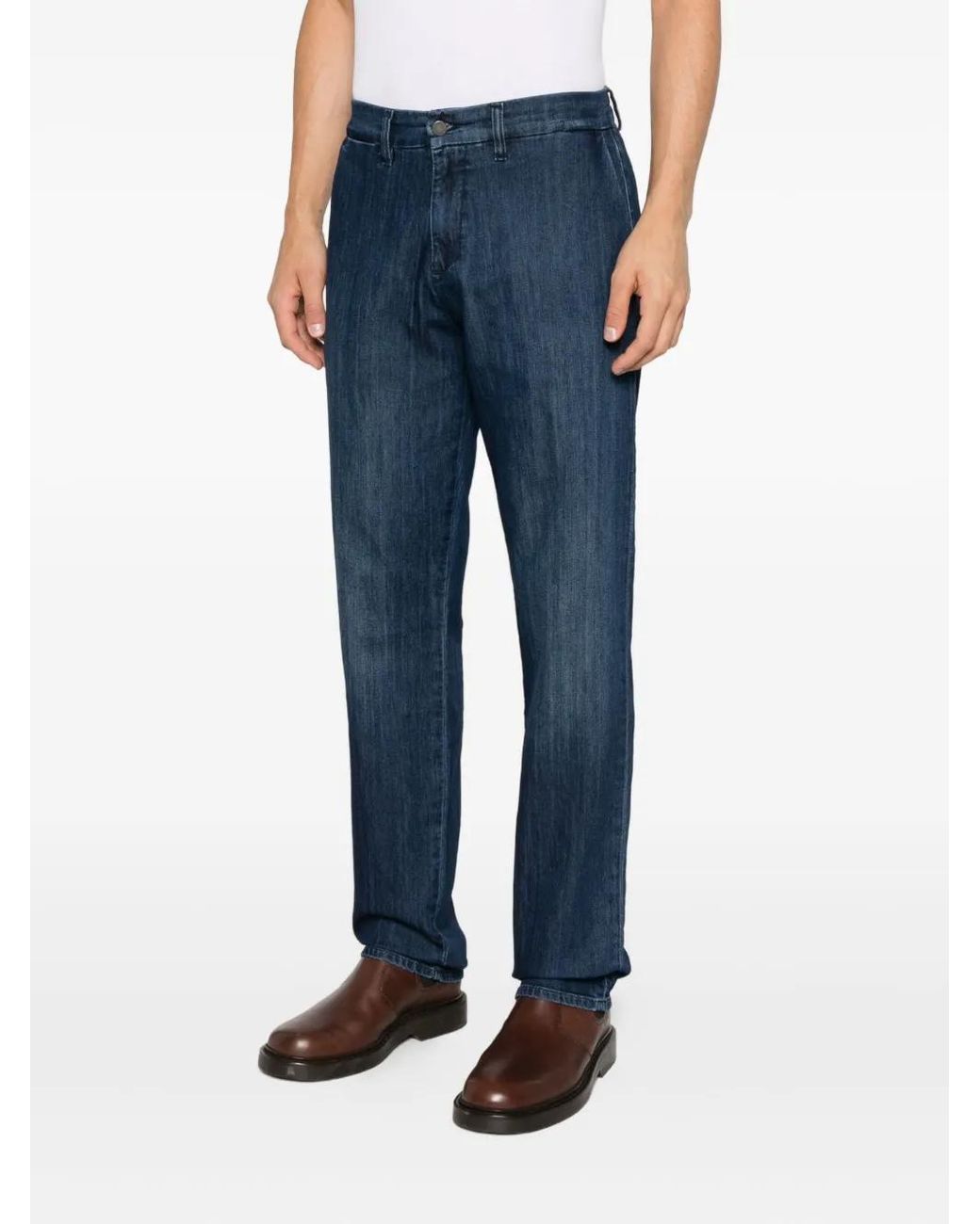 7 For All Mankind Blue Buttoned Jeans for men