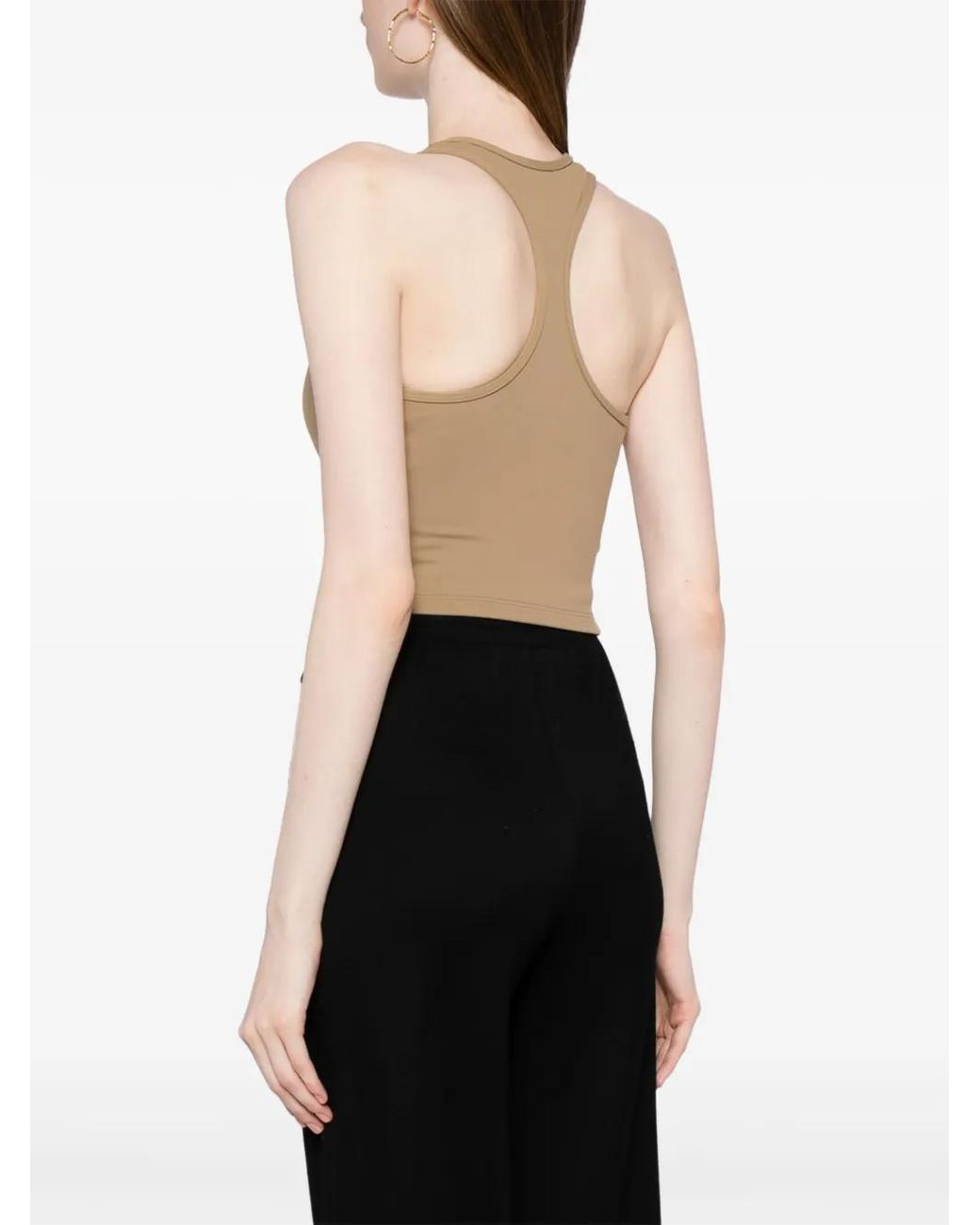 Sporty & Rich Natural Runner Script Sports Tank Top