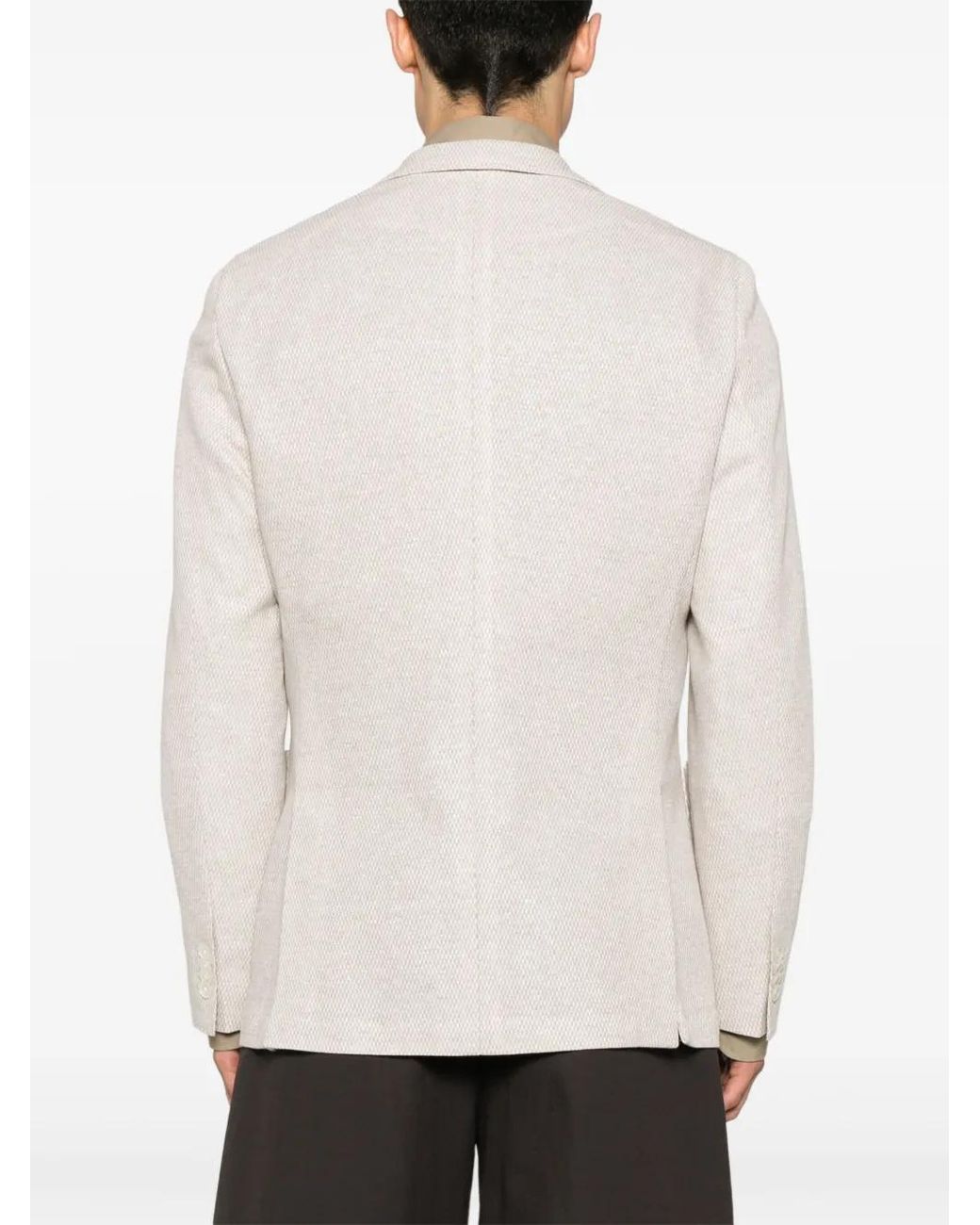 Boss White Patterned Blazer for men