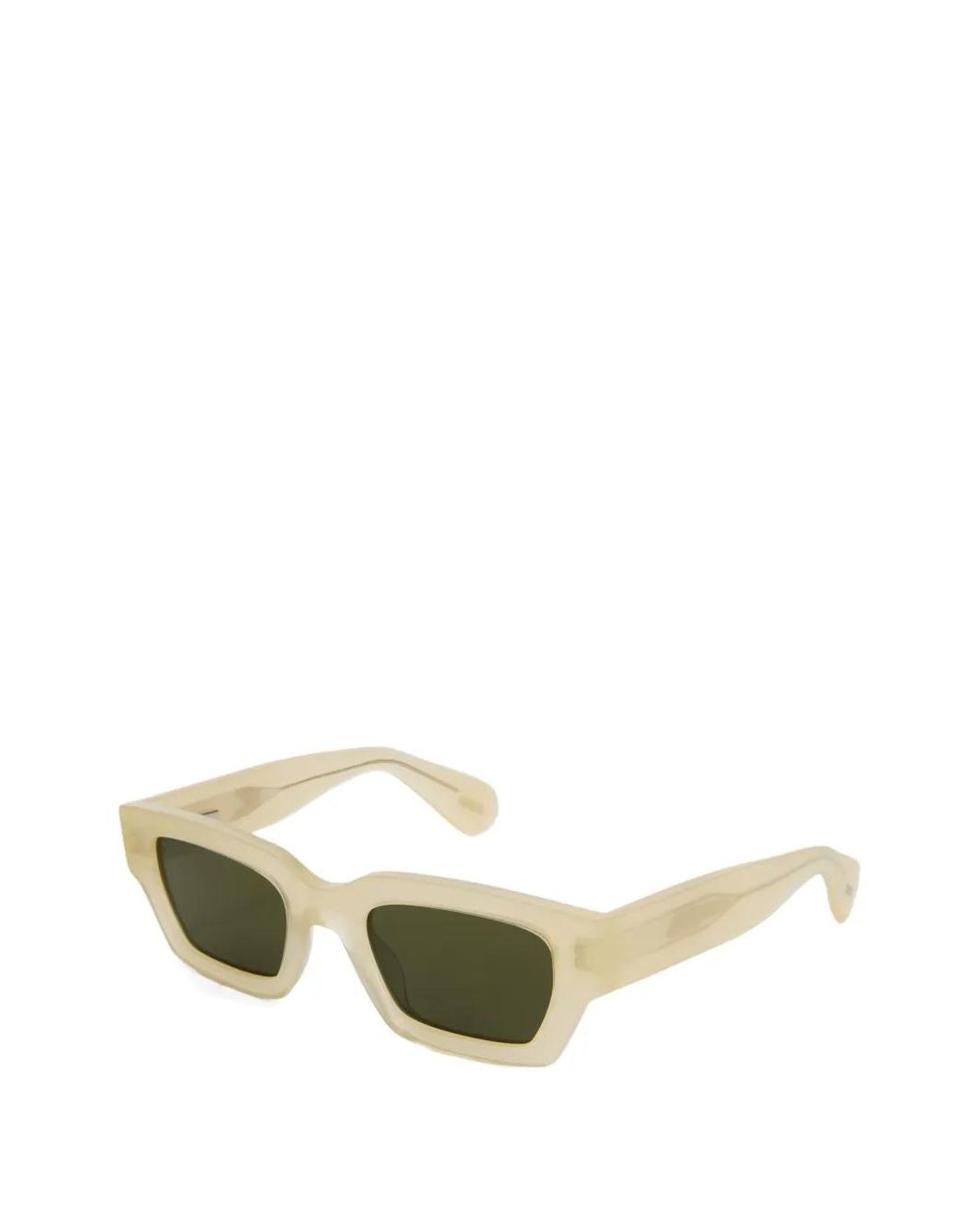 Jil Sander Green Rectangular-Frame Sunglasses