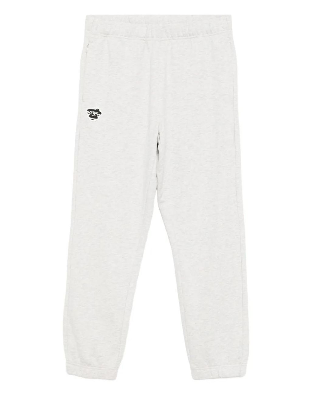 Aape By A Bathing Ape White Logo-Patch Track Pants for men