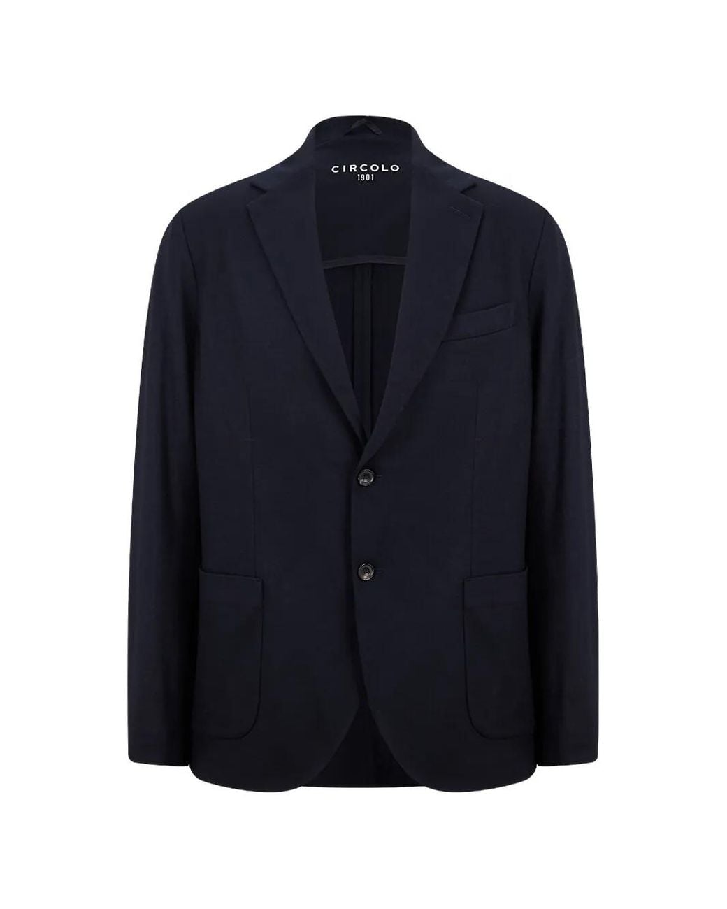 Circolo 1901 Blue Single-Breasted Notch-Lapels Blazer for men