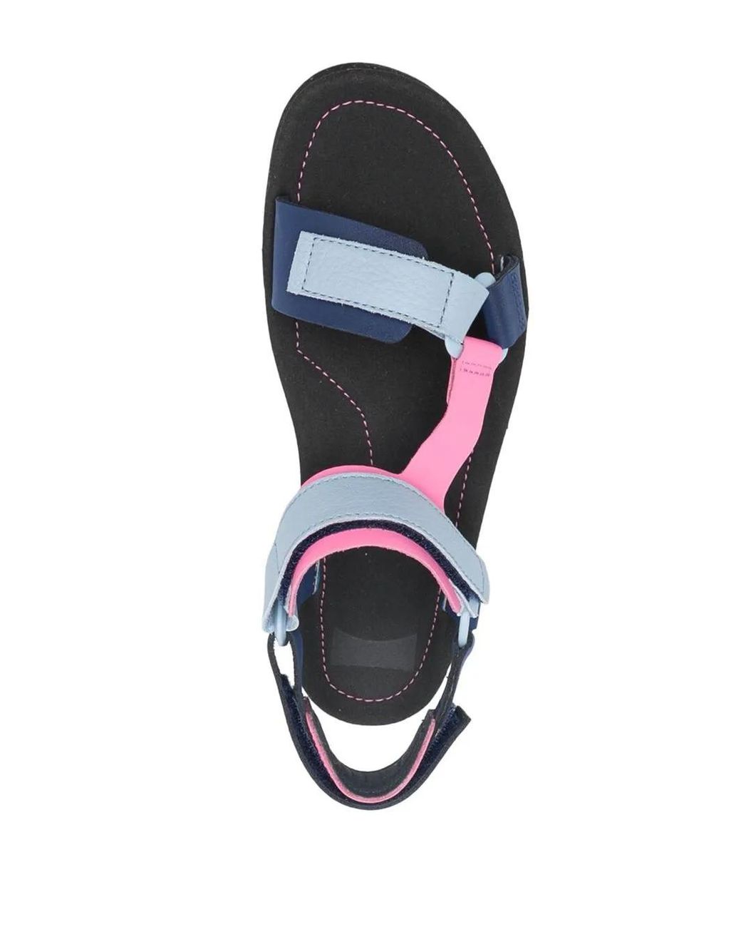 Camper Blue Oruga Platform Sandals