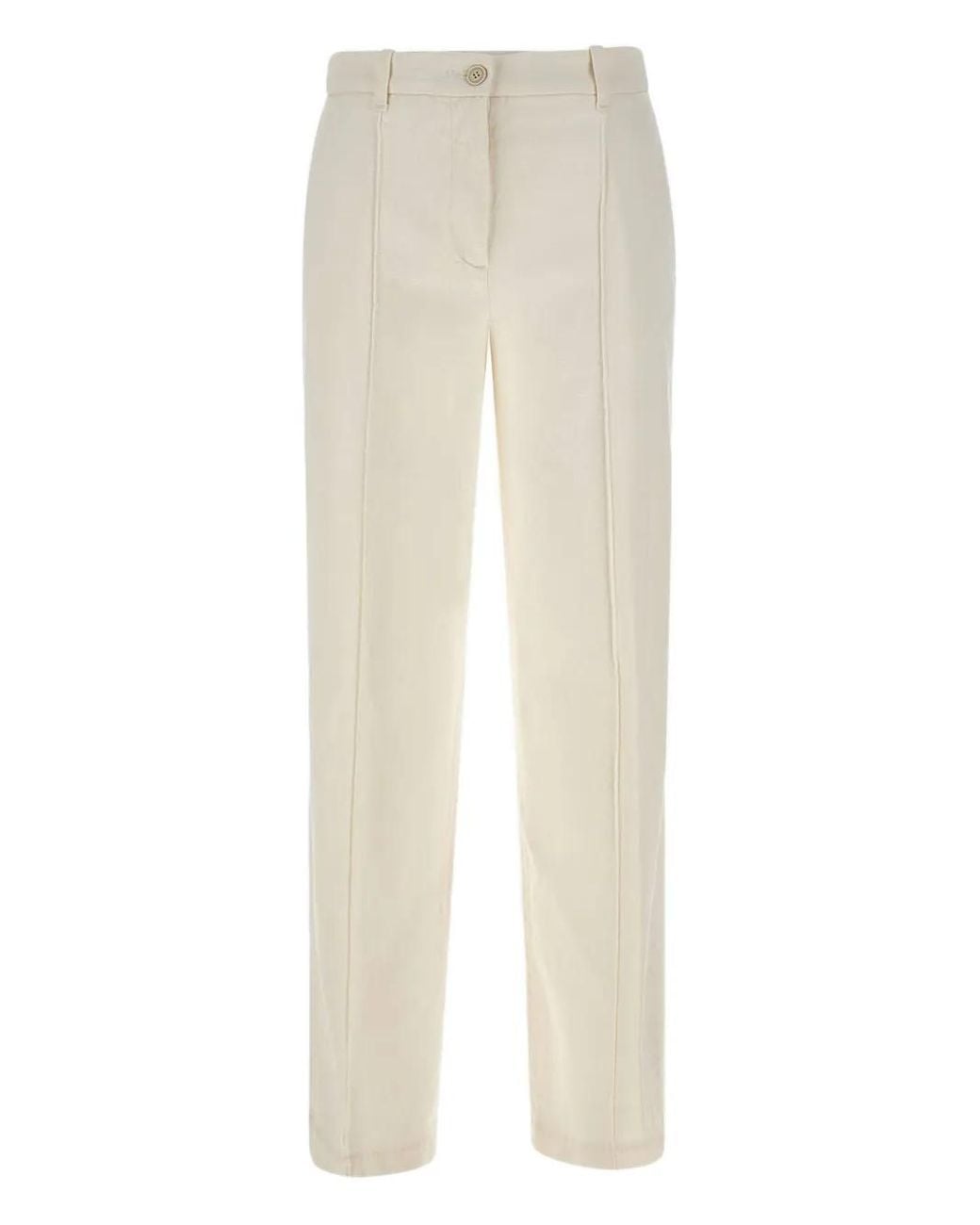 Eleventy White Pleated Trousers