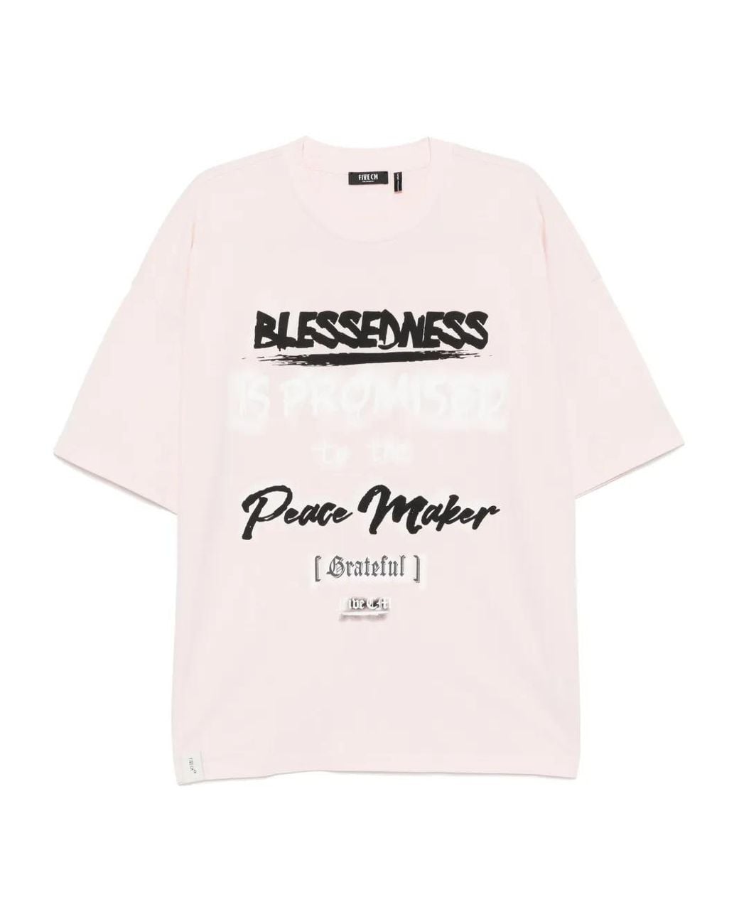 FIVE CM Pink Graphic-Print T-Shirt for men