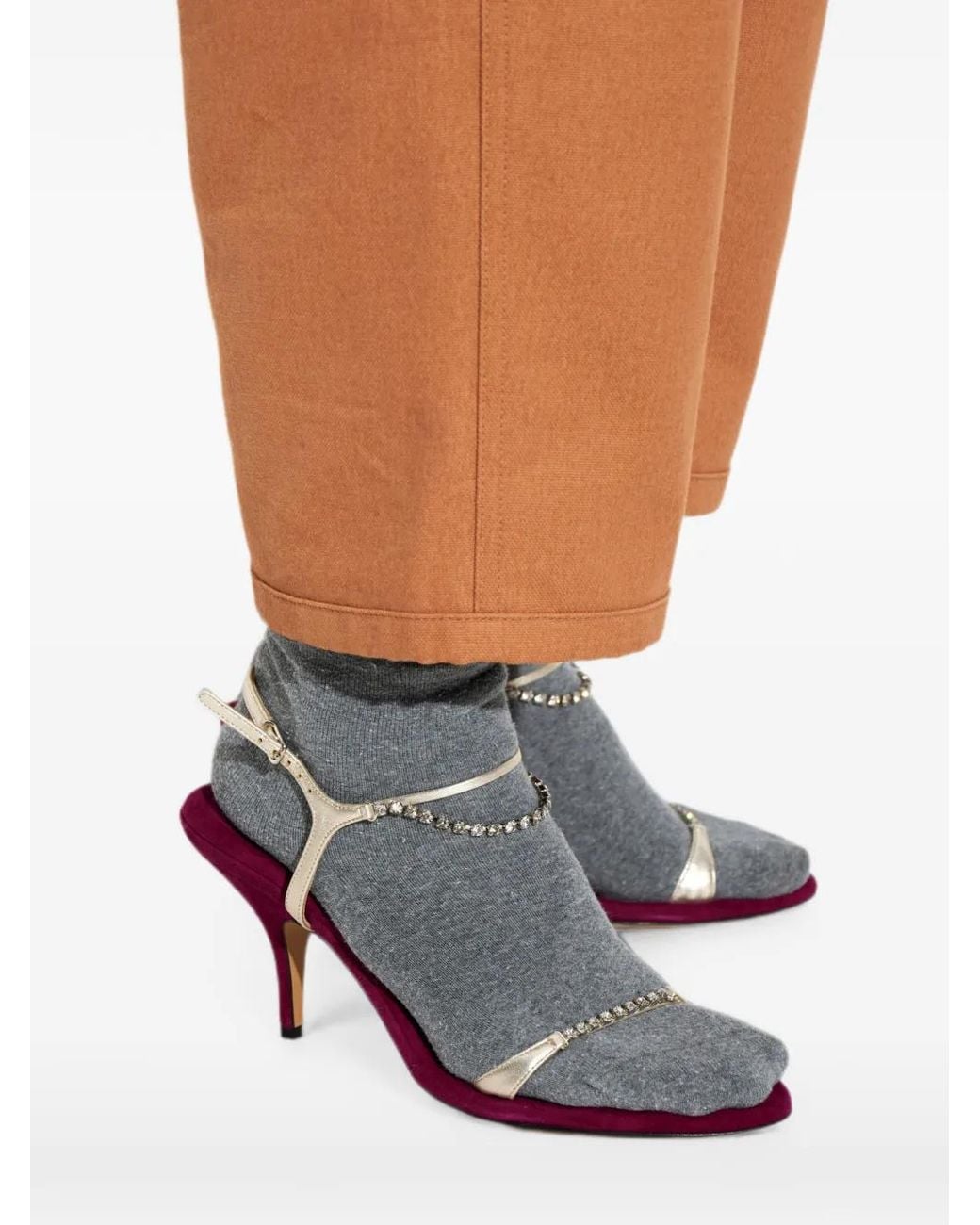 Chloé Pink Zia Heeled Sandals
