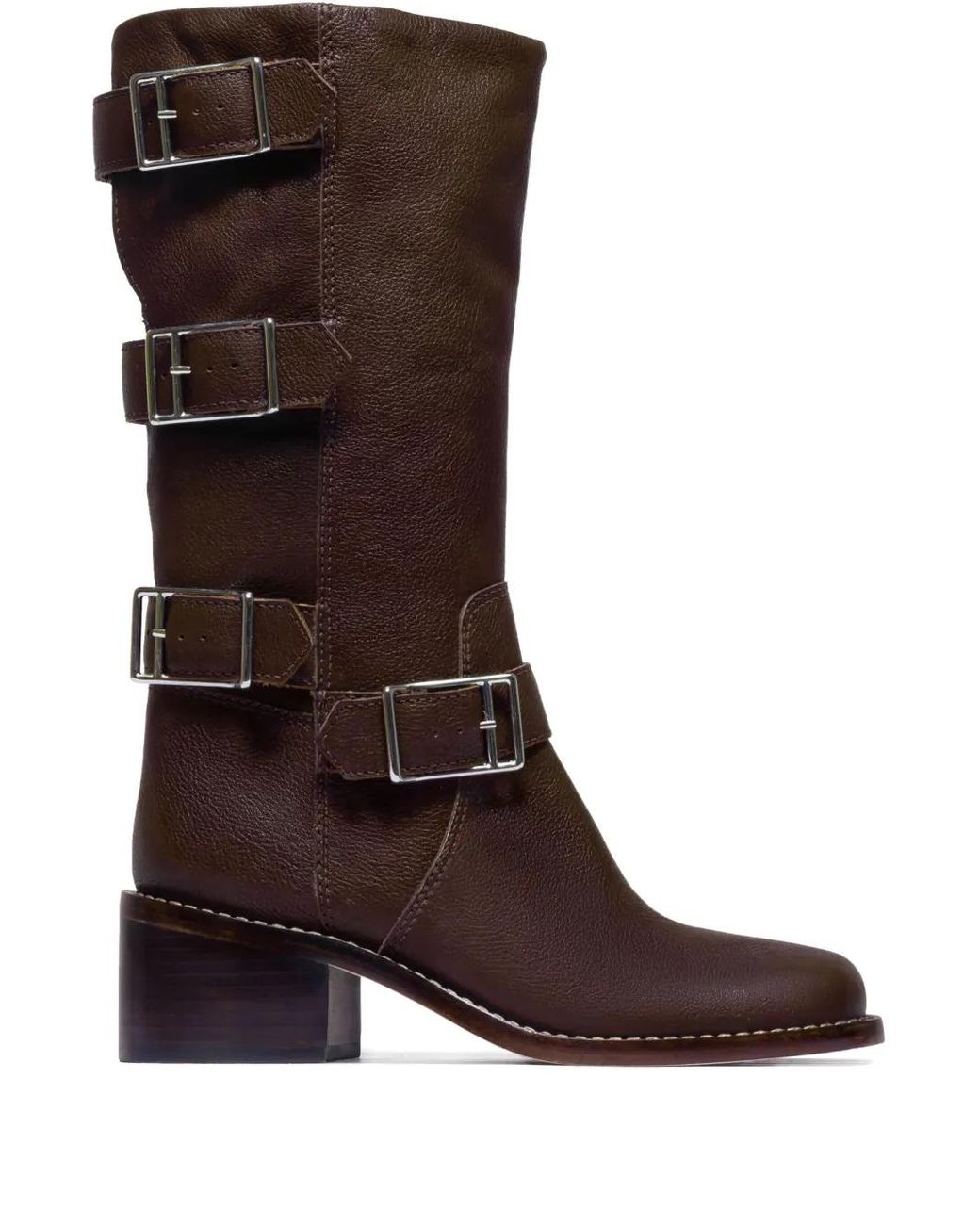 Bernardo Brown 1946 50Mm Triple-Buckle Leather Boots