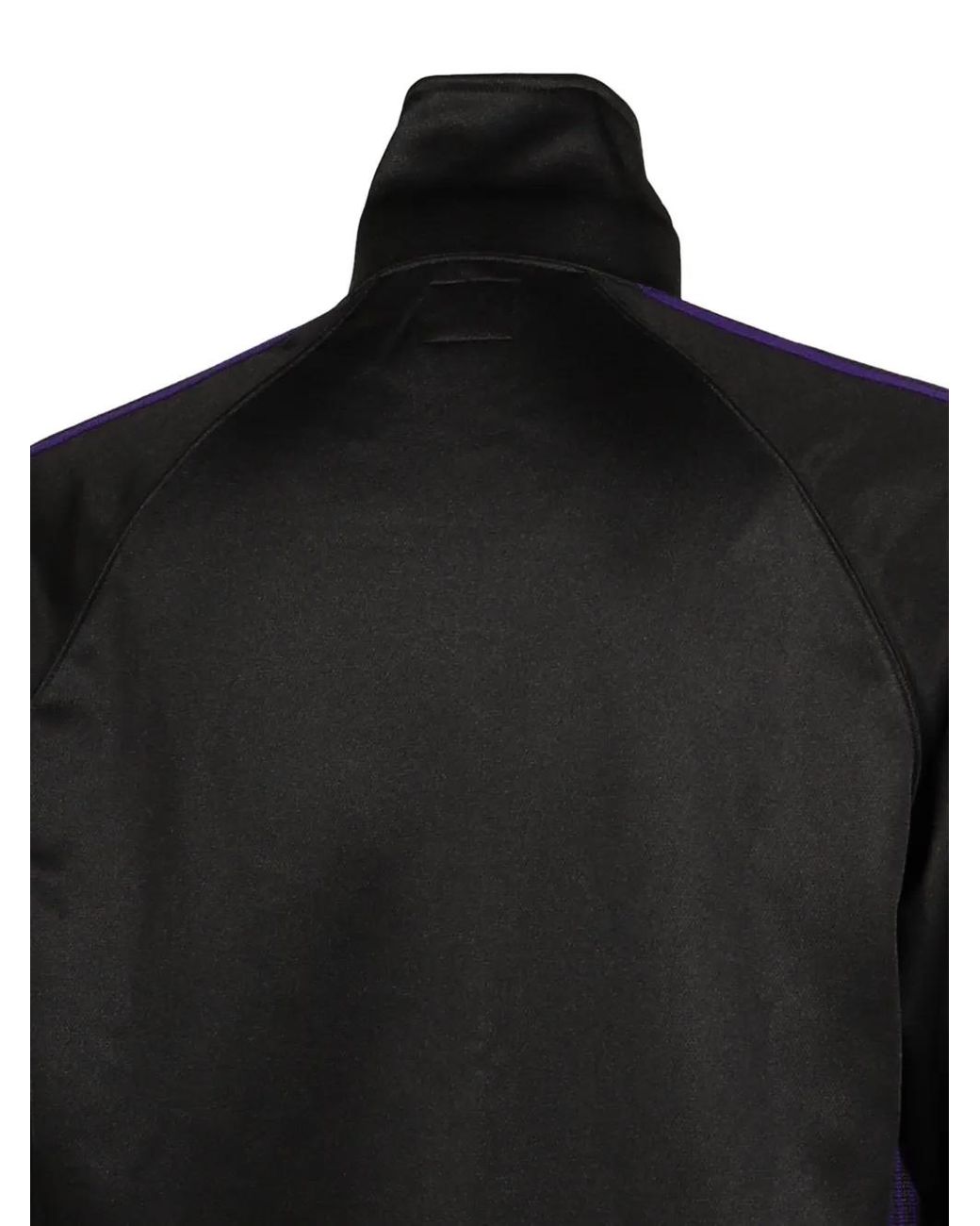 Needles Black Embroidered Track Jacket for men