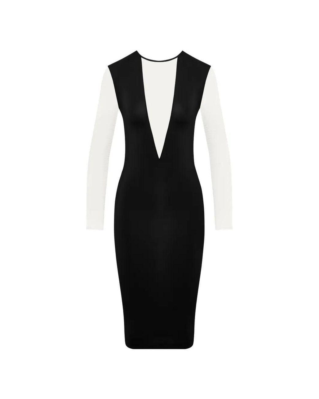 Maison Close Black Pure Tentation Minuit Long-Sleeve Dress