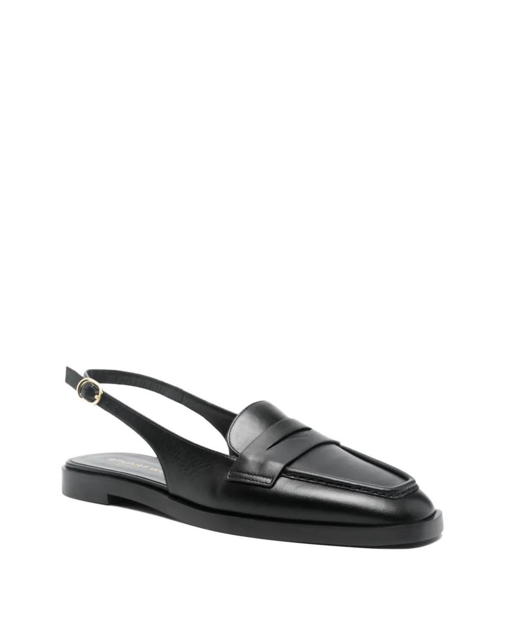 Stuart Weitzman Black Slingback Loafers
